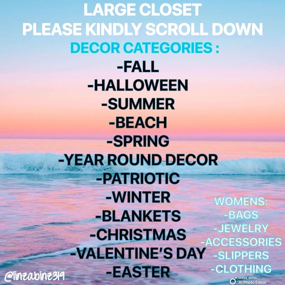 Closet Categories- Please Scroll Down To See More Selections - Picture 1 of 2